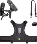 Camera Harness System With Dope SteadyShot Bracket For Stable Video Shooting Rig, black finish, includes pre-drilled mounting plate