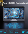 4K 60FPS HDMI Digital Microscope With 10.1 Inch Screen For Soldering And Coin Work Real Time Live View Pro Grade Picture Quality And Built In Microphone For Audio And 4K Video, gray unit front view with circuit board display