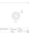 Heavy Duty Tapered Roller Bearing Inner Race Cone Built Right Steel Single Cup Assembly viewed from top with dimensions.