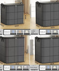 Tough As Nails Moving Storage Bags 2 Pack Hella Spacious Zippered Closet Organizers For Clothes in various sizes with dimensions.