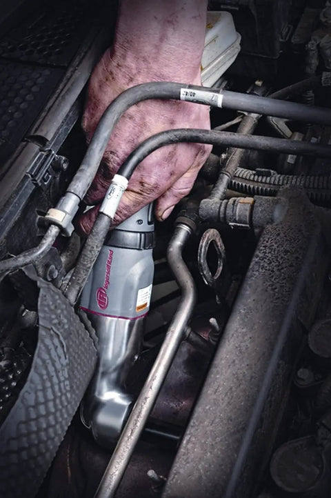 Pro Grade 1/2 Inch Air Impact Wrench Delivers Beast Mode 180 Ft Lb Max Torque Right Angle Design Slick Vane Motor Control Hassle Free Composite Body For Tough Knuckle Busting Jobs