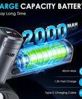 Large capacity battery for Electric Box Cutter With Smart Digital Display, 2000mAh, fast charging for corded performance.