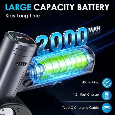 Large capacity battery for Electric Box Cutter With Smart Digital Display, 2000mAh, fast charging for corded performance.