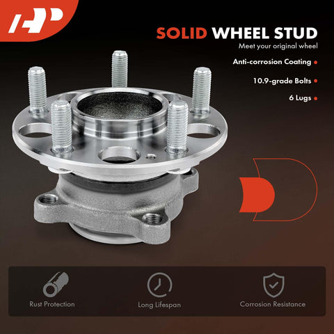 Front view of Rear Wheel Bearing And Hub Assembly Set For Honda Accord 2008-2012 And Acura TSX 2009-2014, with 5-lug design.