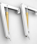 Heavy Duty Toy Box Hinges With Soft Close And 200N Gas Struts for large wooden boxes, shown from side angle