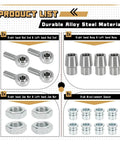 Heavy Duty Heim Joint Rod End Kit Two Pair Set With Left And Right Hand Threads Featuring Sealed Greased Chromoly Steel Design showing parts.