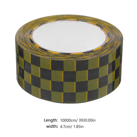 Plaid Pattern Shipping Tape 2 Rolls Adhesive Sealing Packing Tape With Black Yellow Grid Design for small business and DIY projects