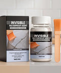 Clear Liquid Waterproof Sealant Brush Application Tackles Cracks Nips Water Damage In The Bud showing 100g jar and brush.