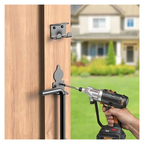 Installing 12 Inch Slide Bolt Latch Kit Drop Rod Gate Lock For Fence Courtyard And Outdoor Doors