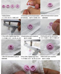 Snap Fasteners Kit With Pliers For Crafts And Cloth Diapers, 384 Sets In 24 Colors, Step-by-Step Installation Guide