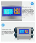 Pro Grade Automatic Liquid And Honey Filling Machine With Four Headed Conveyor Belt control panel showcasing LCD display and buttons.