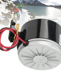 Beefed Up 12V Brushed DC Motor 2750RPM High Speed With Permanent Magnet Generator Aluminum Body shown at an angle