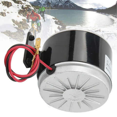 Beefed Up 12V Brushed DC Motor 2750RPM High Speed With Permanent Magnet Generator Aluminum Body shown at an angle