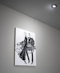 4 Inch Adjustable Eyeball LED Recessed Gimbal Light 9W 120V 900 Lumen illuminating artwork on wall