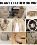 Top Tier Leather Recoloring Balm Plus Deep Color Restorer For Faded Or Split Leather Rapid Dry Beige Repair Compound on various leather items