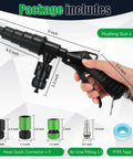 Heavy Duty Radiator Coolant Flush Gun With Manual Twin Pump To Blow Out Stubborn Buildup And Rust From Heater Cores and Entire Cooling System For A Smooth Running Rig, hand-held with various nozzles.