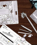 6 Piece Metal Model Tools Set for DIY 3D Puzzles shown with stainless steel tools and puzzle sheets.