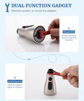 Brushed Nickel Kitchen Faucet Sprayer Head Replacement with tools for adapter removal