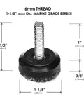 Heavy Duty Adjustable Furniture Levelers For Indoor And Outdoor Use Kick The Wobble Out Screw In Leg Glides 1-1/8 inch dia.