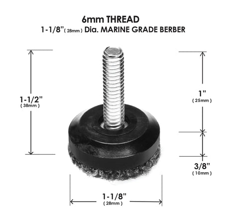 Heavy Duty Adjustable Furniture Levelers For Indoor And Outdoor Use Kick The Wobble Out Screw In Leg Glides 1-1/8 inch dia.