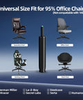 Adjustable 11-17 Inch Office Chair Gas Lift Cylinder Replacement Plus 5.5 Inch Stroke Heavy Duty 1000 Lbs fits various chairs