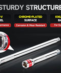 7 Piece Socket Extension Set Quarter Inch Drive With Adapters And U Joint Includes 3 6 9 12 Inch Extensions For Auto Repair