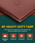 Blue Waterproof Tarp Cover 9x12 Heavy Duty Poly Tarpaulin For Canopy Tent Boat RV Or Pool Use Bombproof Weatherproof Outdoor Shield