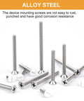 Straight Up Heavy Duty White Outlet Screws Kit For Wall Plate And Device Mounting Extra Long Machine Fasteners With Slotted Oval Heads, alloy steel screws.