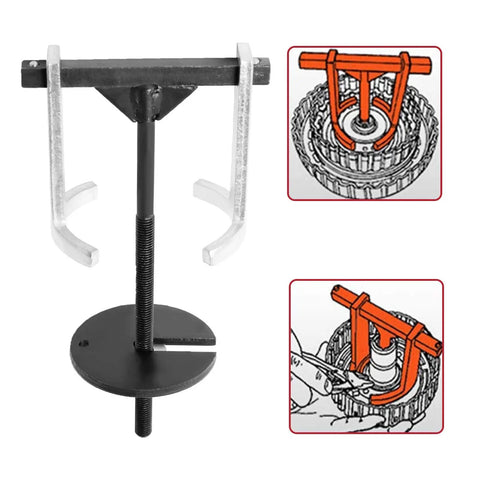 Two Leg Handy Automatic Transmission Clutch Spring Compressor Kit with illustrations for snap ring installation