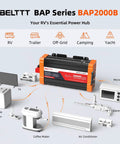 2000W Pure Sine Wave Inverter 24V DC To 120V AC For Solar Off Grid RV And Truck Use with appliance connections