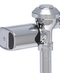 Exposed Sensor Toilet Flush Valve With 1.28 Gpf No Touch Flush Diaphragm Mechanism Clog Resistant Bypass Dual Seal System True Manual Override Chrome Plated Cover Easy Retrofit For Eco Friendly Restrooms, chrome finish