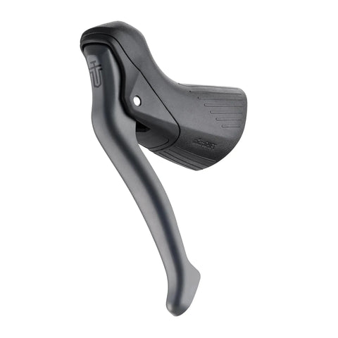 Close-up of Drop Bar Shift And Brake Lever Set For 1x 10-Speed Sword Compatible Gray With High Pivot Braking Leverage