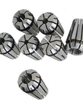 7Pcs ER11 Spring Collet Set 1/16 To 1/4 Inch For CNC Milling Lathe And Engraving Machine Carbon Steel Build