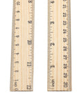 Close-up of 60 Pack Wooden Rulers 12 Inch Measuring Rulers Bulk Wood Ruler With Double Sided Metric And Inch Scales