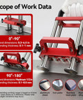 Portable Sheet Metal Roller Bender With Two Station Design For Easy Bending, Roofing And Fabrication Tool, 7 Inch Roller