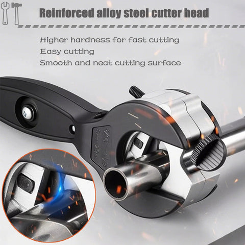 Ratcheting tubing cutter by Amazon; 5/16–1 1/8 in copper/metal pipe cutter, compact 2-in-1 with deburring and PEX cut