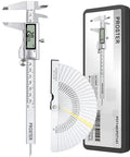 6 Inch Digital Vernier Caliper With Fraction Inch And Millimeter Modes with 32 feeler gauges for DIY woodworking and metalworking.