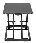 Front view of Ultra Slim 24 Inch Laptop Keyboard And Mouse Stand With Sit Stand Adjustable Riser, highlighting lift mechanism.