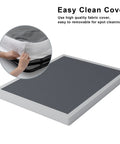 King Size Low Profile Box Spring Heavy Duty Metal Bed Base With Beefed Up Steel Frame And Easy Snap Together Setup For Ultimate Premium Sleep Quality easy clean fabric cover detail