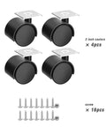 Level Up Your Setup With These Badass Heavy Duty 2 Inch Swivel Casters Set Of 4, Smooth Rolling Nylon Wheels For Furniture And Carts, Durable Build With Quick Install Stainless Steel Bolts