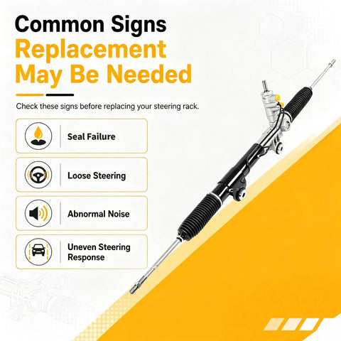 Fresh Hydraulic Power Steering Rack And Pinion Fits Ram 1500 Trucks From Years 2006 Through 2012 with signs of replacement needed.