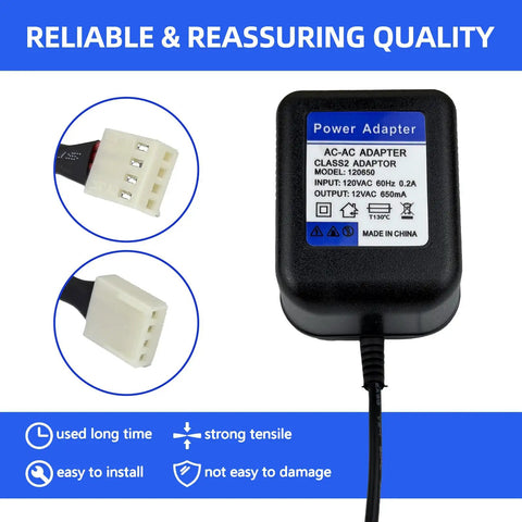 12V AC Power Adapter Replacement Transformer For Clack Water Softener Systems V3108 And V3186, plug and play ready, front view