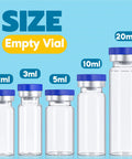 10mL Injection Vials With Self Healing Port And Sealed Cap Clear Glass With Transparent Design For Easy Visual Checks Secure Seal No Fuss Spill Proof For Multi Use Sampling, 10mL vial