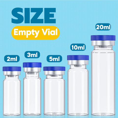 10mL Injection Vials With Self Healing Port And Sealed Cap Clear Glass With Transparent Design For Easy Visual Checks Secure Seal No Fuss Spill Proof For Multi Use Sampling, 10mL vial