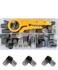 No Tools Needed Wire Connectors For Quick Splices 50 Piece Flame Retardant Electrical Connectors Pack, plastic container with connectors