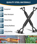 Heavy Duty Turnbuckle With Large Jaw For Cables And Wire Rope Half Inch 2205 Lbs Working Load Black Tensioner For Rigging