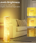 Tall 64 Inch Floor Lamp With Remote Control Dimmable In Ten Levels And Adjustable Color Temperature Two 12 Watt LED Bulbs