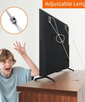 Child safe with Six Pack Adjustable Forty Two Inch Metal TV Safety Straps No Drill Adhesive Anti Tip Furniture Wall Anchors