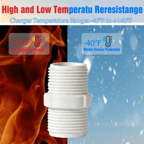 3/4 Inch PVC Pipe Fitting Hex Nipple G Three Fourth Male To G Three Fourth Male Thread Coupling Connector For Plumbing Schedule 40 Garden Hose Thread DIY Projects Home Or Industrial Use Durable PVC, white threaded nipple
