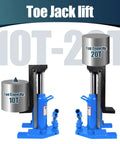 Heavy Duty Hydraulic Toe Jack Featuring 20 Ton Capacity And Rock Solid Steel Construction Perfect For Auto Bridge Projects, showing 10T and 20T models.